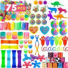 63 piezas Caja de regalos para fiesta infantil, juguetes a granel para caja de tesoros, relleno de bolsas de regalo para recompensa en el aula, juguetes antiestrés a granel, rellenos de calcetines navideños, regalos de cumpleaños para niños y niñas, surtido de juguetes pequeños (surtido parcialmente aleatorio) - juguetes de fiesta - Ver 3