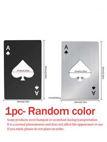 20pcs Metal Creative Playing Card Bottle Opener - Pure Metal Spade A Shape, Suitable For Hotel, Bar, Festival Party, Wedding Gift, Portable Travel Camping Stainless Steel Beer Bottle Opener, Fit In Wallet And Pocket, Party Supplies, Kitchen Accessories, Hotel Purchase - Multicolor - View 11