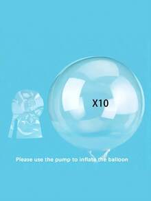 Balon Gelembung Raksasa 30 Inci - Balon Bulat Non-Elastis dengan Dua Nozzle, Cocok untuk Dekorasi Bunga & Makanan Ringan, Dekorasi Pesta Ulang Tahun & Liburan, dan Susunan Hadiah Kejutan - Clear - View 11
