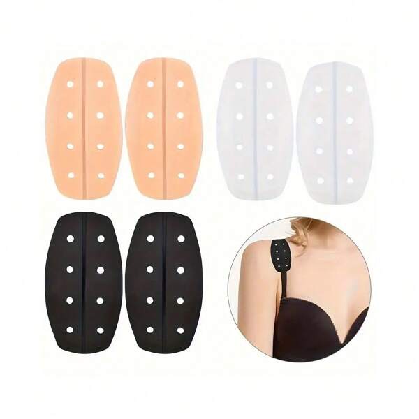 4pcs Silicone Bra Strap Holder, Invisible Non-Slip Adjustable Strap Holder, Prevents Falling, Painless, Everyday Essentials