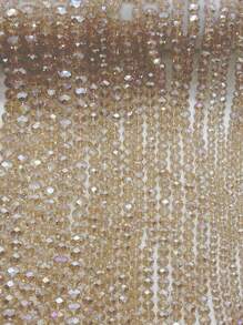 Confezione di perline distanziali sfaccettate in vetro di cristallo d'Austria con sfumatura color champagne da 4/6/8 mm, perline a rondella per la realizzazione di gioielli, braccialetti, collane, orecchini e accessori fai-da-te