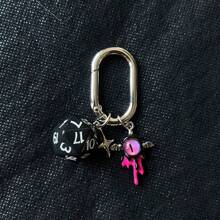Devil's Eye Keychain Dice Retro Mobile Phone Chain Bag Pendant Couple Girlfriend Pendant