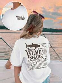 Una camiseta casual de cuello redondo y manga corta con estampado para niñas y niños pequeños en verano - Una camiseta con temática de ballena ballena que inspira la imaginación y la autoexpresión, con un estilo artístico que explora el mundo oceánico. Ropa para niñas, blusas gráficas de verano, ropa de niña preadolescente