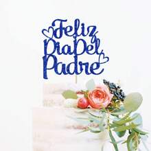 Topper na tort "Feliz Dia Del Padre", Topper na tort z okazji Dnia Ojca, Dekoracje Feliz Cumpleanos Papa, Dekoracje na przyjęcie z okazji Dnia Ojca