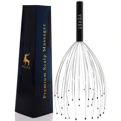 36 Fingers Head Massager Scalp Massager Head Scratcher For Scalp Body Relaxing Black