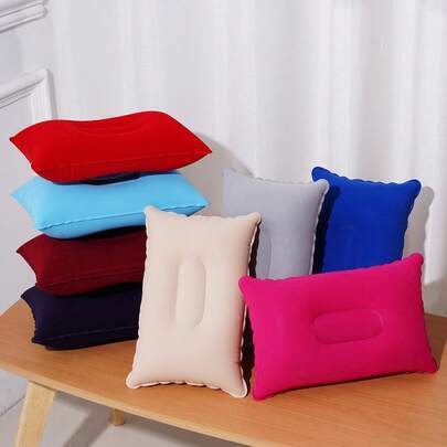 1pc Inflatable Neck Pillow, Portable Travel Pillow With Neck Support, Compact And Lightweight, Foldable And Easy To Store, Suitable For Travel