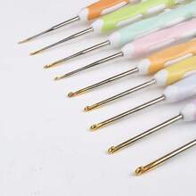 9pcs Soft Handle Ergonomic Crochet Hooks Set, Suitable For Knitting Crafts, Holiday Gift (0.8mm-2.75mm) - Multicolor - View 6