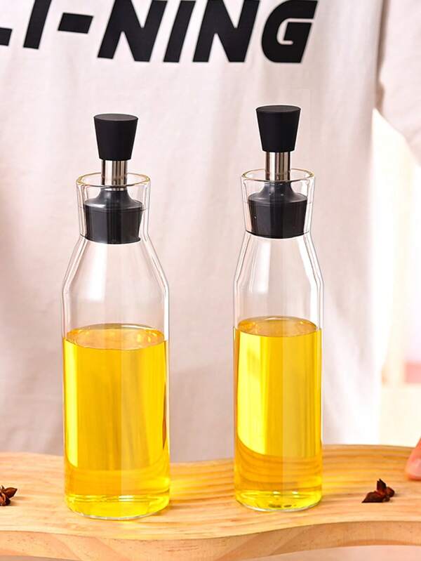 1pc Customized Glass Oil Bottle, Can Customize Your Name, With Cap, Heat Resistant, High Borosilicate Glass Seasoning Bottle/Vinegar Bottle, 300ml 450ml, Gift For Father/Mother/Friend/Colleague, Suitable For Birthday, Father's Day, Kitchen