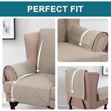 100% Waterproof Sofa Covers Couch Cover Sofa Cover For Dogs Couch Protector Triple Non-Slip Sofa Slipcover For 3 Cushion Couch Furniture Protector For Pets, Kids,Dog (Sofa 70", Ivory) - Pale Oak - View 5