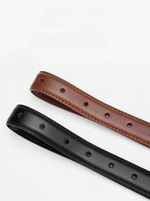 1/2 قطعة حزام متعدد الاستخدامات عصري للنساء، حزام أسود كوري لفساتين النساء وجينز، حزام ديكوري رفيع مناسب للجينز