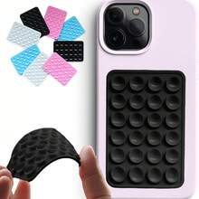 1 st dubbelsidig multifunktionell silikontelefonhållare med sugkopp, ger stark sugkraft och dubbelsidigt grepp, halkfri lim, kreativt multifunktionellt silikontillbehör lämpligt för olika telefoner, erbjuder stabilitet för video och selfie - Multifärgad - Visa 10