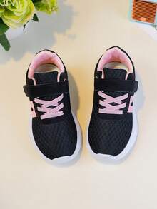 1 Pair Zhino Selected Children's Casual Breathable Mesh Sneakers With EVA High Elastic Shock Absorption, Suitable For Indoor/Outdoor, Spring/Autumn - Pink - View 6