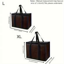 1 pieza Bolsa de lona aislada XL/L, adecuada para camping al aire libre, picnic, comida para llevar y entrega - Bolsa aislada para camping al aire libre, regalo de vacaciones, regalo de verano