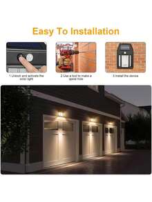 1pc New Solar Wall Lamp, Solar Induction Lamp, Tungsten Filament Lamp, Street And Area Lighting With Motion Sensor, Automatic Switch From Dusk To Dawn, Transparent Panel, And Energy-Saving Design, Suitable For Outdoor Porch, Entrance, And Front Door Lighting, Household Wall Lamp, Garden Entrance Door, Villa Balcony Light Control Wall Lamp, Waterproof And Lightning Protection, Electric Charging Courtyard Lighting