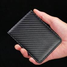 1pc Sleek Carbon Fiber Ultra-Slim Credit Card Holder, Multi-Slot ID & Badge Organizer With Pen Slot, Lightweight & Portable For Everyday Use - Black Black Card Holders Anniversary Gift Gift For Men Funny Gift Small Gifts Gift Ideas Birthday Gifts For Men Gift For Husband - Multicolor - View 5