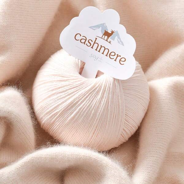 6 Balls Of 100% Premium Cashmere Wool Yarn, Soft & Warm, Suitable For DIY Crocheting And Knitting Hats, Scarves, Total Weight 300g