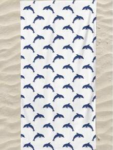 Printed Beach Towel - Beige - View 2