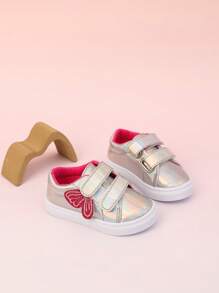 GENGASUN 1 pieza Zapatos casuales de PU para niñas pequeñas, unicolor, estilo casual con puntera redonda para primavera/verano