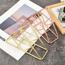 1pc Stylish Modern Metal Napkin Holder For Bathroom And Kitchen - Table Accessory For Tissue Organization - Golden/Rose Gold/ Black - Multicolor - View 3