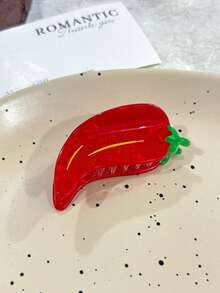 1pc Hot Dog, Burger & Chili Sauce Shaped Hair Clip, Unique Design Suitable For Bun Hairstyle Decoration, Holiday Gift Hair Claws Claw Clips Hair Clips Hair Jaw Clip Hair Clamps Hair Clutch Hair Catcher Clip Fall Winter Hair Accessories For Women For Vacation Outfits Woman - Multicolor - View 10