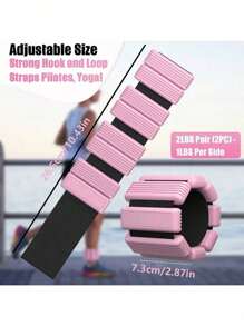 MEIYIXING MEIYIXIN 1 Pair Of And Fashionable Wrist And Ankle Weight Sets, 2 Pounds (955 Grams), Adjustable Fitness Weights, Resistance Training Straps, Pink Silicone Skin-Friendly Material, Wearable Aerobic Exercise Equipment For Both Women And Men, Powerful Arm And Leg Weights, Modular Weight Straps, Strength Training Equipment, Suitable For Home Indoor Gyms, Yoga, PLA Exercises, And Outdoor Walking, Running, Hiking Weight Sets