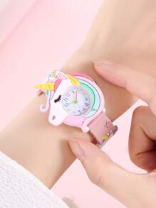 New Arrival Children Star Unicorn Student Silicone Cartoon Watch