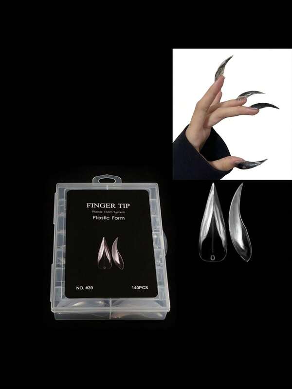 140 pièces Ongles cristal de type griffe d'aigle, réutilisables