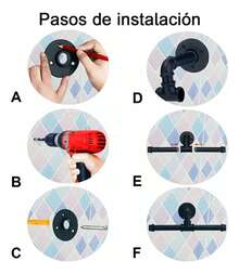 MEFENY Industrial Pipe Coat Rack Vintage Clothes Hanger Clothes Rack - Black - View 8