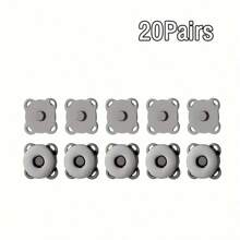Set de 20 piezas/4 piezas/10 piezas de Botones magnéticos para coser, botones magnéticos invisibles de dibujos animados, botones magnéticos de flor de ciruelo, botones para coser, botones invisibles de metal para coser, cierres de billetera, para manualidades DIY, billetera, bolso, mochila, accesorios, set de botones para manualidades de 14mm