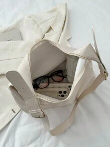 Vintage Large Capacity Soft Solid Color Shoulder Bag For Women,Versatile Crossbody Bag Handle Women Hobo Shoulder Purse Big Capacity Sling Crossbody Handbag Casual Work Bag