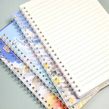1 件 A5 横线笔记本，60 页，可爱卡通花卉系列，适合小学生，加厚页面，便携便笺本，颜色随机