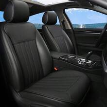 Car Seat CoversFour Season Universal AntiSlip Front Seat Covers With Backrest 2PCBlack - 2PC-Black - View 2