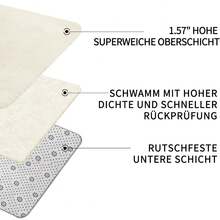 1 Piece Fluffy Shaggy Living Room Rug,Tie-Dye Ultra Soft Bedroom Floor Carpet, Non-Slip Indoor Mat, Home Decor For Kids Room - Cream White - View 4