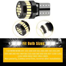 10X T10 194 168 W5W 2825 Super White LED License Plate Interior Light Bulb 6000K