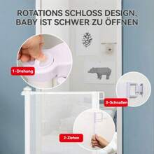 Puerta de seguridad para niños, puerta de seguridad, persiana enrollable protectora, persiana de seguridad para escaleras de bebés, puerta para mascotas, persiana retráctil, barreras extensibles para perros, 0-150/180/300 cm, color blanco