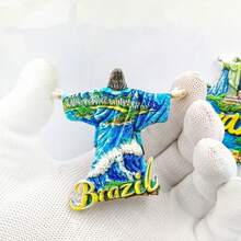 1 件树脂冰箱贴，热带雨林、马丘比丘、伊瓜苏瀑布、基督救世主图案的旅行纪念品，适合家居、厨房、卧室，创意礼品，南美之旅 - 彩色 - 查看 18