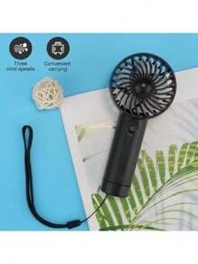 [Portable 3-Speed Handheld Fan] USB Rechargeable Mini Fan With 500mAh Battery - Safe Gentle Breeze Suitable For Makeup/Beach/Office, Compact Cooling Essential For Women Travel And Outdoor In Summer