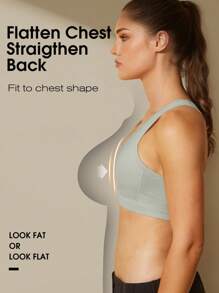 1pc Women Chest Binder, Style, Trans, Transgender, FTM, Les, Microplastic Shaping Vest, Adjustable Seamless Binding, Flattens Chest, Style Top