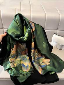 FADZOYLE 1 Stück 180*90cm Damen Seidentuch, Blume Muster Muster, seidig weiche Haptik, vintage Sommer Strandüberwurf, Satinkopftuch, Halstuch, Haargummi, Handtaschentuch, elegantes Abendkleid, Reise, Büro, Hochzeit und Geschenk - Verschiedenfarbig - Übersicht 13