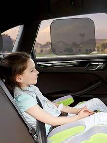 2pcs Baby Car Sunshade Mesh Curtains, Front & Back Window Covers Sunshade, Anti-Mosquito