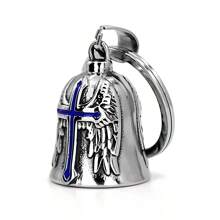 1 Universal Motorcycle And Bicycle Guardian Angel Bell, Retro Punk Motorcycle Angel Wings Motorcycle Riding Lucky Bell, Wide Application: The Motorcycle Bell Is Very Convenient To Use And Can Be Easily Hung On Motorcycles, SUVs, Bicycles, Bikes, Trucks, Pets, Etc. Motorcycle Bell Guardian Angel - Good Luck Keychain & Drive Pendant Accessories For Bikers Riders Pets