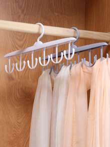 Platz sparender 12-Haken Drehbarer Kleiderbügel - Ideal für Krawatten, Wäsche, Westen & Röcke | Tragbarer Plastik Kleiderschrank Organizer für Wohnheime & Zuhause