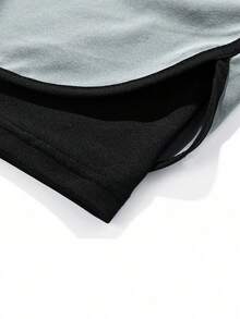 شورتات رجالية كاجوال ذات طبقتين مع حبل ربط، مبرّد، تنفس، مطاطي للارتداء بالخارج، هاواي لموسم الربيع/الصيف 2025 - رمادي - مشاهدة 6