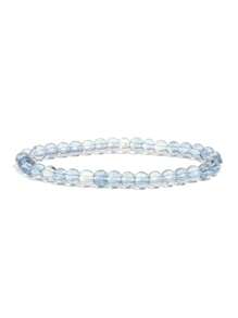YAUKIA 1 Stück Blautopas Armband, hochwertiges transparentes Blautopas Energieheilungsarmband, spiritueller Schmuck für Frauen und Männer Geburtsstein