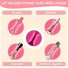 1pc Lip Gloss Holder Phone Case, Protective Lip Gloss Case With Adhesive Holder For Most Phone Models, Stylish And Convenient Grip-On Silicone Lip Balm Case