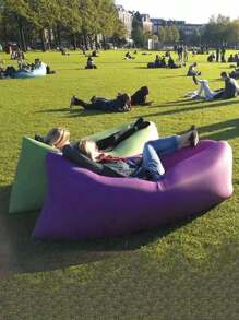 Portable Oxford Cloth Inflatable Sofa, Suitable For Indoor & Outdoor Use, Can Withstand Up To 550 Lbs, Ideal For Yard, Camping, Beach, Music Festivals, Holidays, Family & Couples Outings