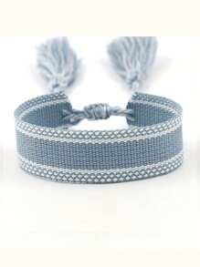 1pc Customized Name Woven Bracelet, DIY Embroidered Tassel Wristband, Commemorative Holiday Gift, Personalized Tassel Friendship Bracelet, Embroidered Bracelet, Mother's Day Customized Name Bracelet, Colorful Boho Embroidered Name Couples Bracelet, Adjustable Multi-Color Couples Embroidered Name Bracelet, Personalized Birthday Gift For Friends, Christmas Embroidered Bracelet, Customized Fashionable Student Bracelet, Dopamine Colorful Bracelet, Customized Embroidered Woven Bracelet,Black,Pink,White,Blue,Stylish,Colorful,Vintage,Simple,Unisex,Casual,Cuties,Custom,Personalized,Unique,Ideal Gifts For Him,Ideal Gifts For Her,Her,Boyfriend,Girlfriend,Dad,Mom,Family,Friends,For Anniversaries,For Birthdays,For Graduation,For Prom,For Party,Chic Autum, Chic Winter