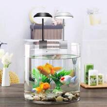 1pc Mini LED Aquarium Clip Light, USB Powered, High Brightness, Transparent, Adjustable 360° Rotation, Suitable For Fish Tanks - Compact Desk Lighting For Aquatic Plants
