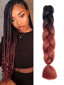 Estensioni per trecce arcobaleno da 24 pollici, capelli sintetici viola professionali, trecce jumbo, estensioni per capelli colorate a gradiente africane per intrecciare all'ingrosso per Ognissanti e Natale