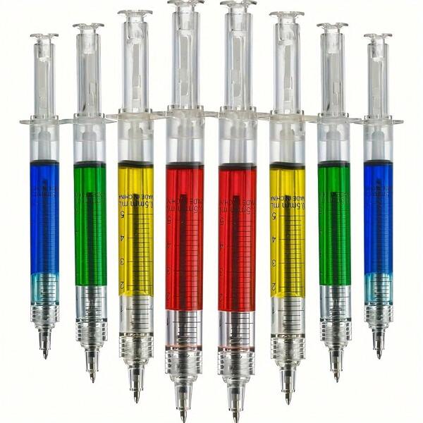 4pcs/24pcs Syringe Pen Nurse Ballpoint Pen, Nursing Novelty Gift For Office Learning Supplies, Doctor Award, Student Party Gift - Beautiful & Creative!